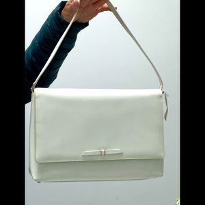 Kate Spade white patent shoulder handbag
